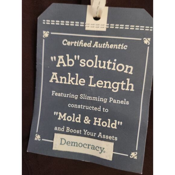 Democracy Jeggings Women's 8 Ab Solution Ankle Length Deep Burgundy Stretch NWT - Picture 4 of 7